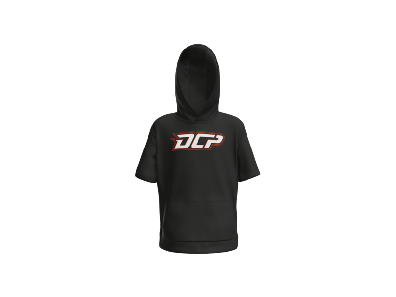 DCP Logo Youth Short Sleeve Performance Hoodie - Black