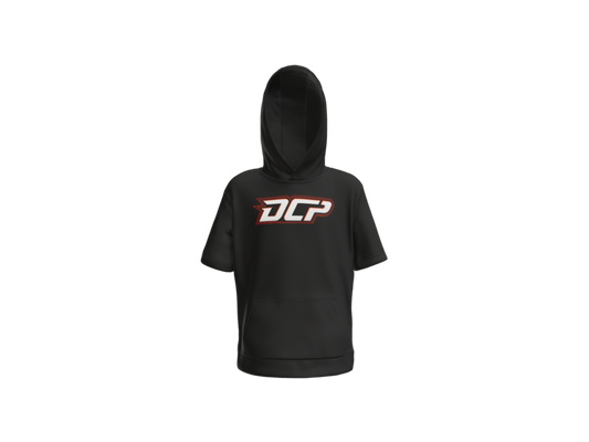 DCP Logo Youth Short Sleeve Performance Hoodie - Black