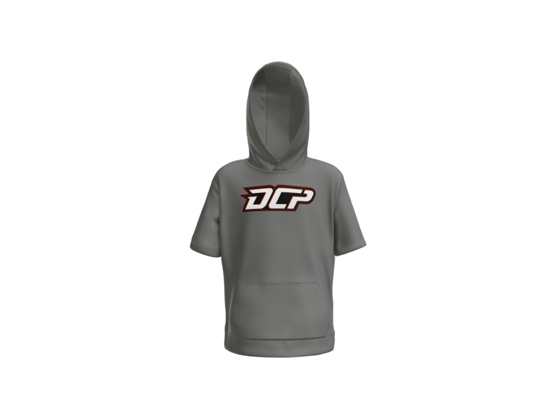 DCP Logo Youth Short Sleeve Performance Hoodie - Dark Smoke Grey
