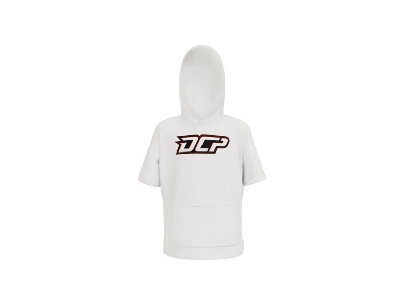DCP Logo Youth Short Sleeve Performance Hoodie - White