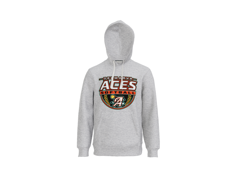 Delmarva Aces Softball Heavyweight Fleece Hoodie - Athletic Heather
