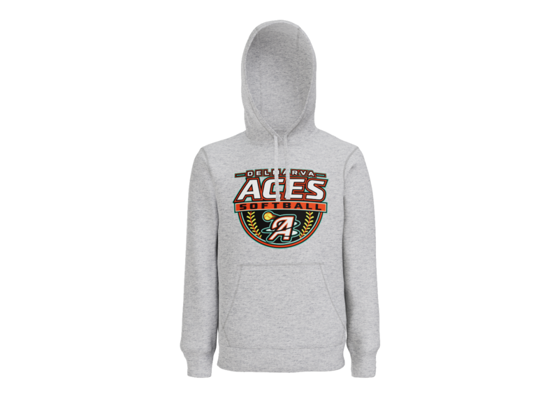 Delmarva Aces Softball Pullover Hoodie - Athletic Heather
