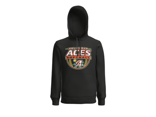 Delmarva Aces Softball Pullover Hoodie - Black