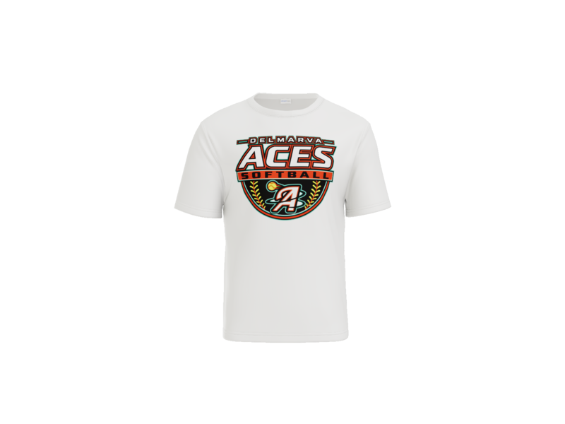 Delmarva Aces Softball Performance Tee - White