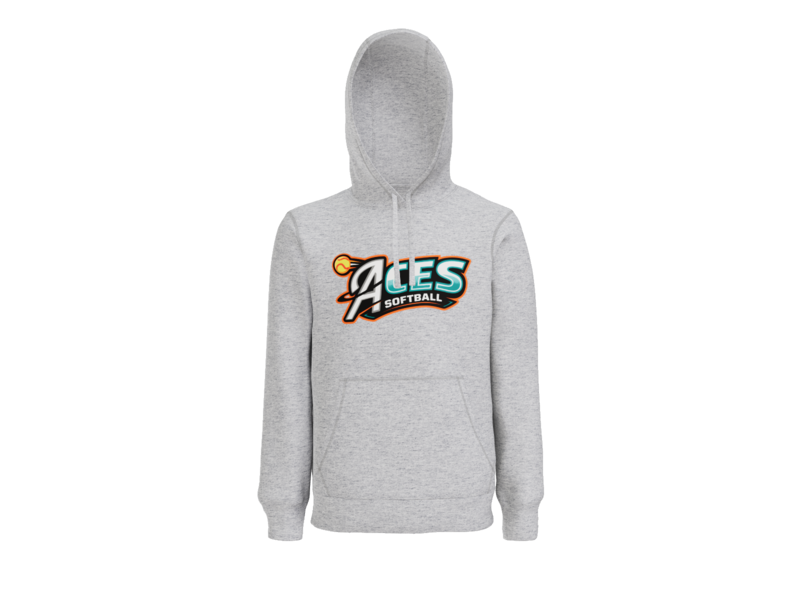 Aces Softball Logo Pullover Hoodie - Athletic Heather