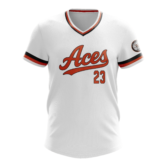 Aces Baseball White Jersey