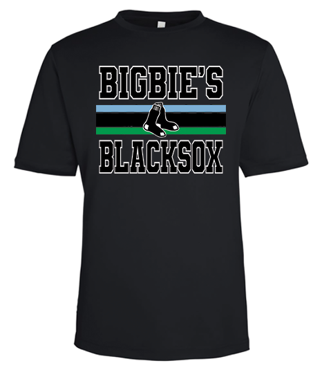 Bigbie’s BlackSox Retro Varsity Unisex Performance Tee