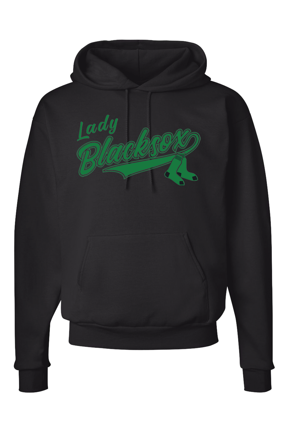 2026 Bigbie’s LadySox Team Unisex Hoodie – Quick Turn - Green on Black