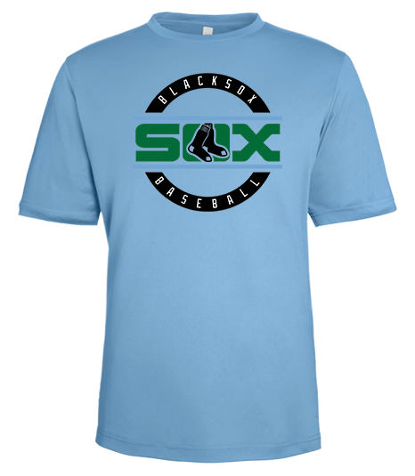Bigbie’s BlackSox Baseball Round Logo Unisex Performance Tee