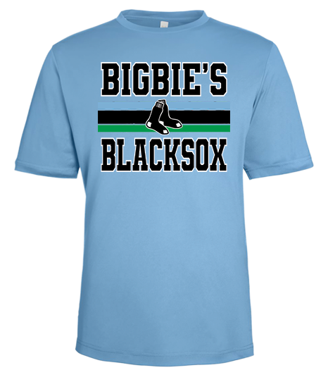 Bigbie’s BlackSox Retro Varsity Unisex Performance Tee