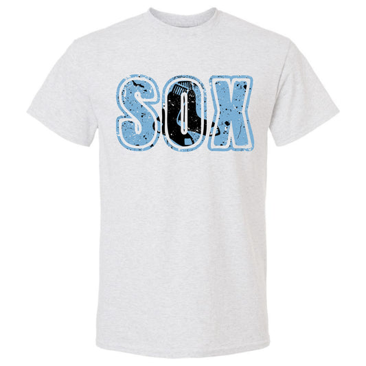 Bigbie’s BlackSox Distressed SOX Unisex Tee (Blue Edition)