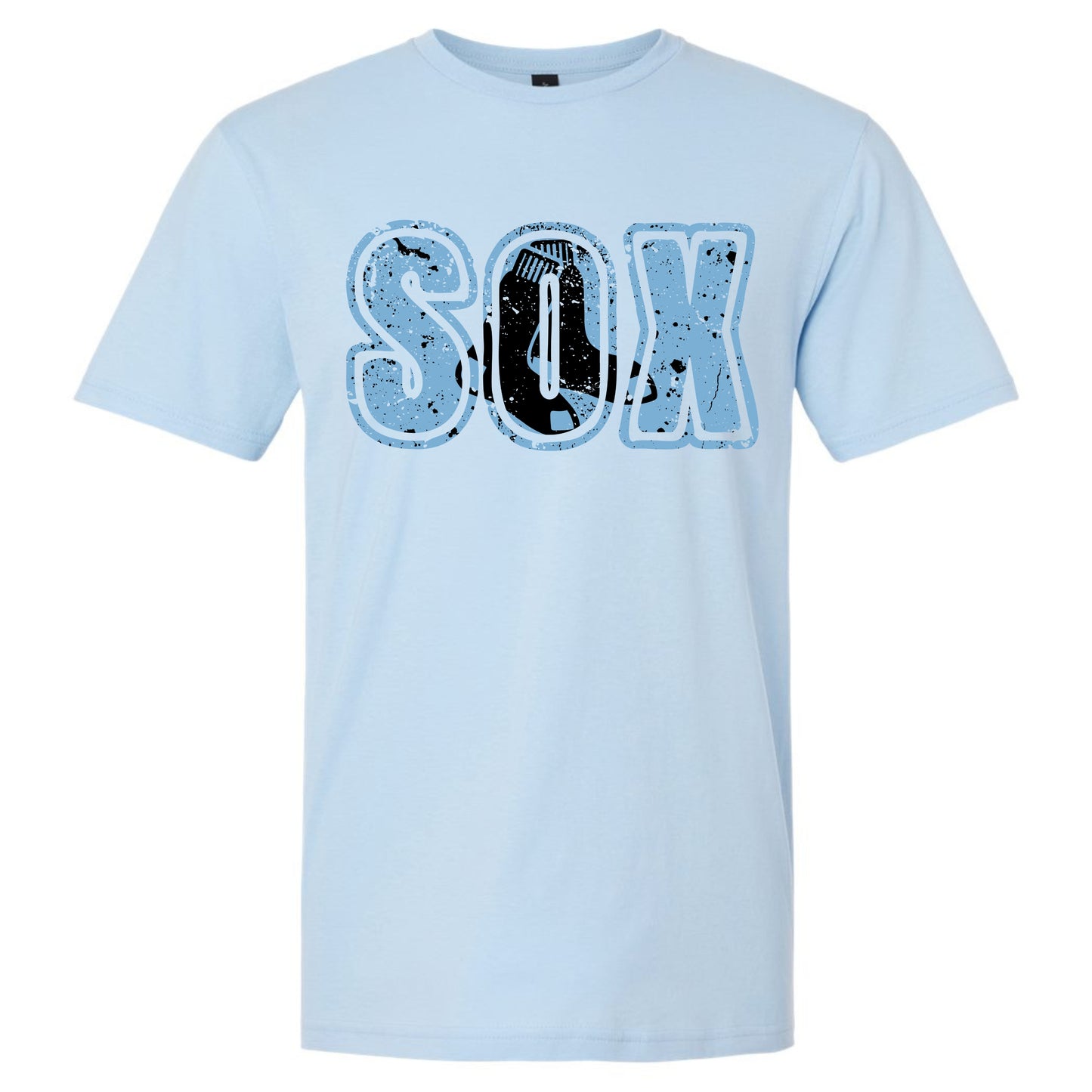 Bigbie’s BlackSox Distressed SOX Unisex Tee (Blue Edition)