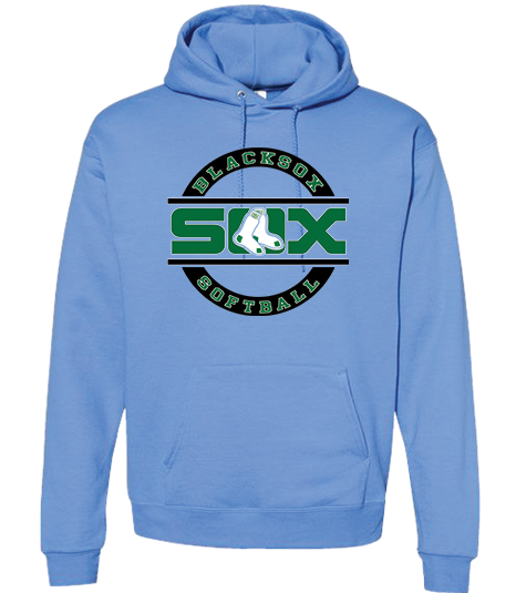 Bigbie’s BlackSox Softball Round Logo Unisex Hoodie