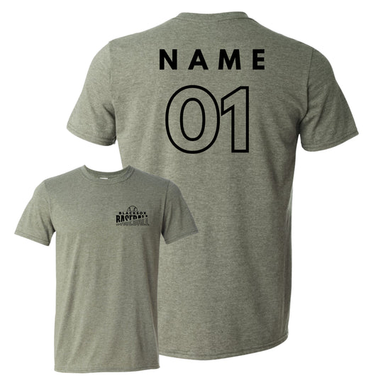 Bigbie’s BlackSox Essential Black Logo Pocket Size Front w/ Custom Back Unisex Tee