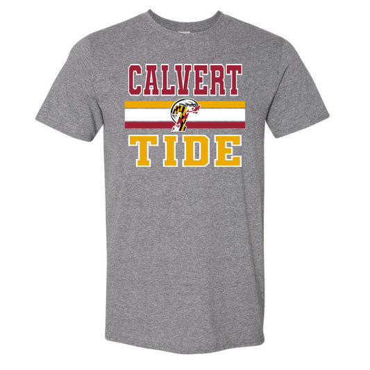 Calvert Tide Retro Varsity Baseball Unisex Tee