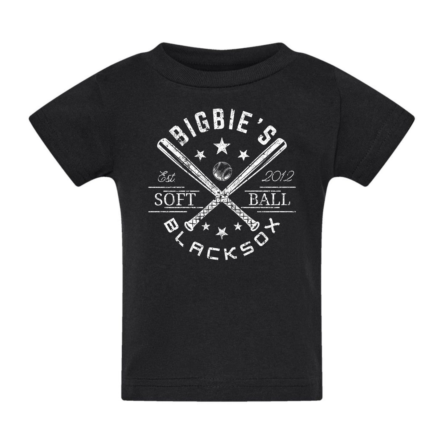 Bigbie’s Blacksox Softball Vintage Cross Bats Infant Unisex Tee
