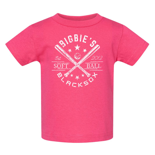 Bigbie’s Blacksox Softball Vintage Cross Bats Infant Unisex Tee
