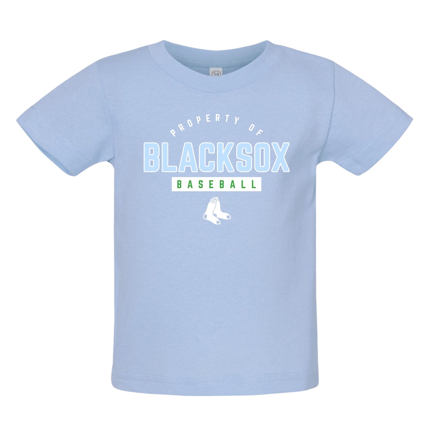 Bigbie’s Blacksox “Property Of” Baseball Infant Unisex Tee