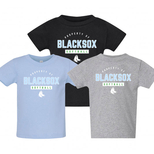 Bigbie’s Blacksox “Property Of” Softball Infant Unisex Tee