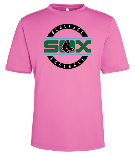 Bigbie’s BlackSox Baseball Round Logo Unisex Performance Tee
