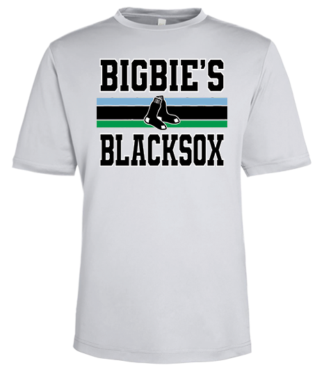 Bigbie’s BlackSox Retro Varsity Unisex Performance Tee