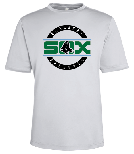 Bigbie’s BlackSox Baseball Round Logo Unisex Performance Tee