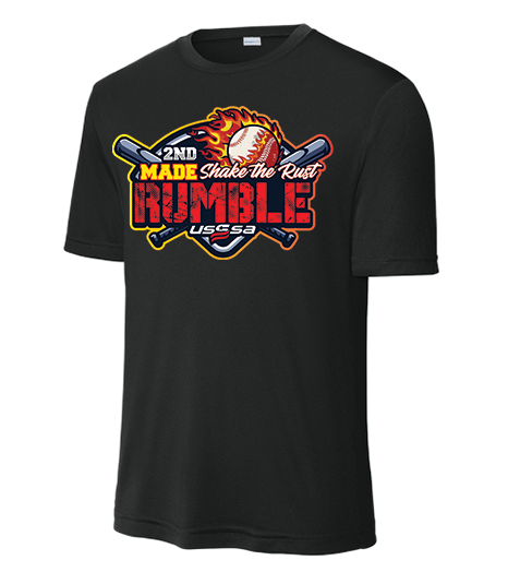 MADE Shake the Rust Rumble Official Tournament Shirt - Performance Crew Neck