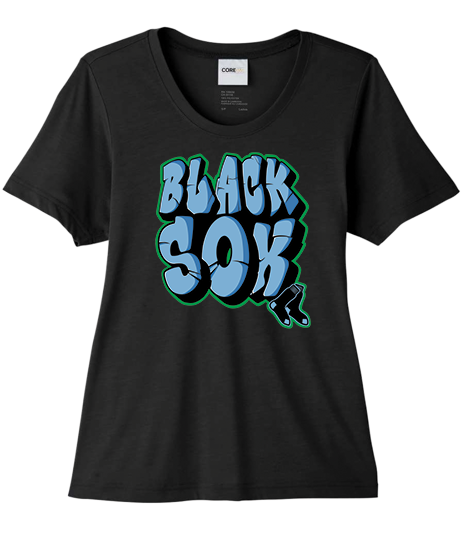 Bigbie’s BlackSox Graffiti Logo Women's Performance Tee