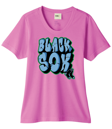 Bigbie’s BlackSox Graffiti Logo Women's Performance Tee