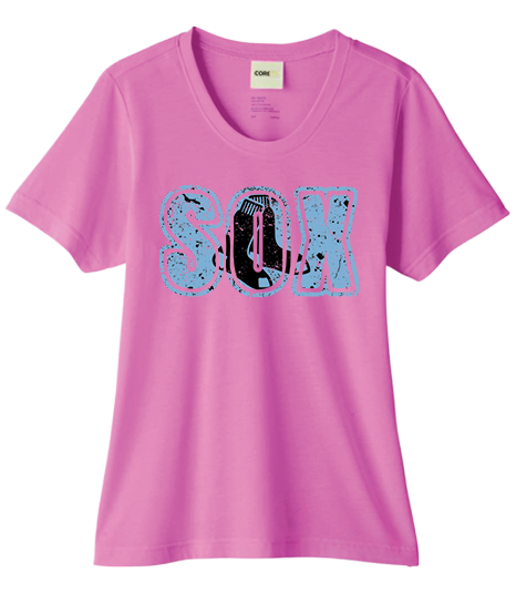 Bigbie’s BlackSox Distressed SOX Women's Performance Tee (Blue Edition)