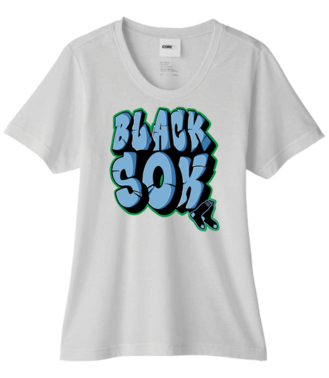Bigbie’s BlackSox Graffiti Logo Women's Performance Tee