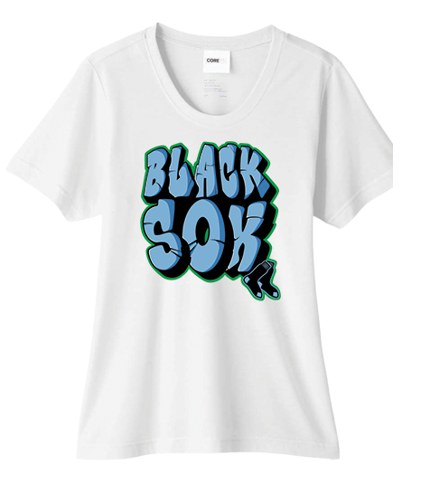 Bigbie’s BlackSox Graffiti Logo Women's Performance Tee