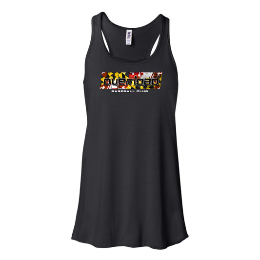OverLoad Baseball Club Maryland Flag Women's Flowy Racerback Tank